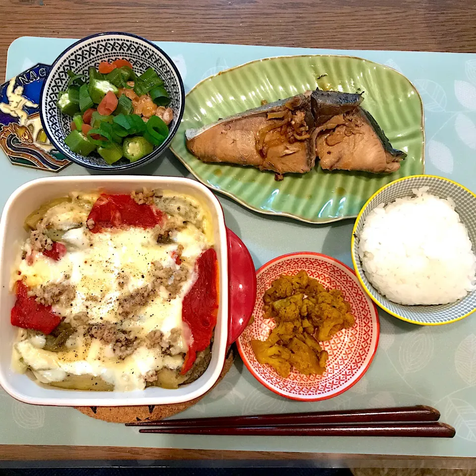 ぶりの照り焼き　茄子チーズ焼き|SERINOさん