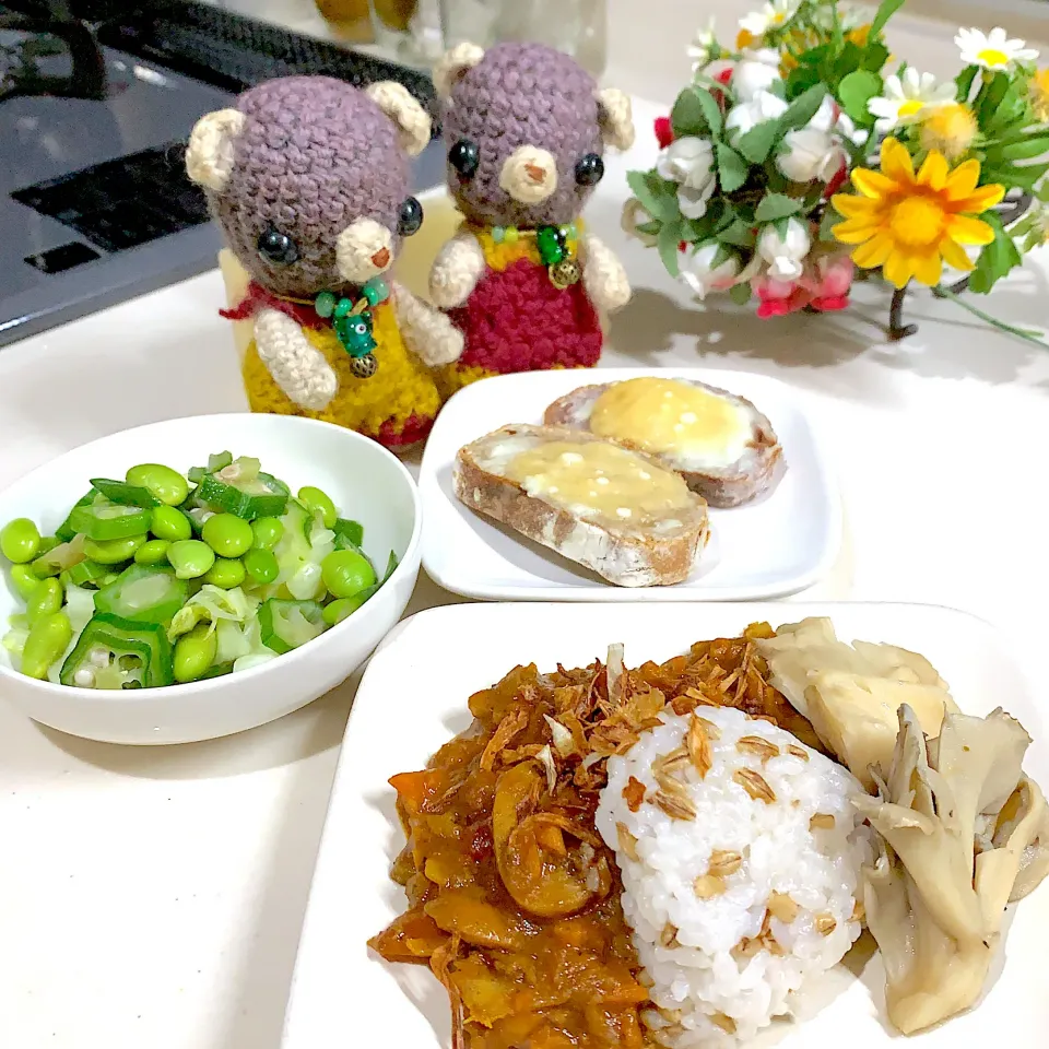 Snapdishの料理写真:晩ごはん( ´ ▽ ` )|chagashiさん