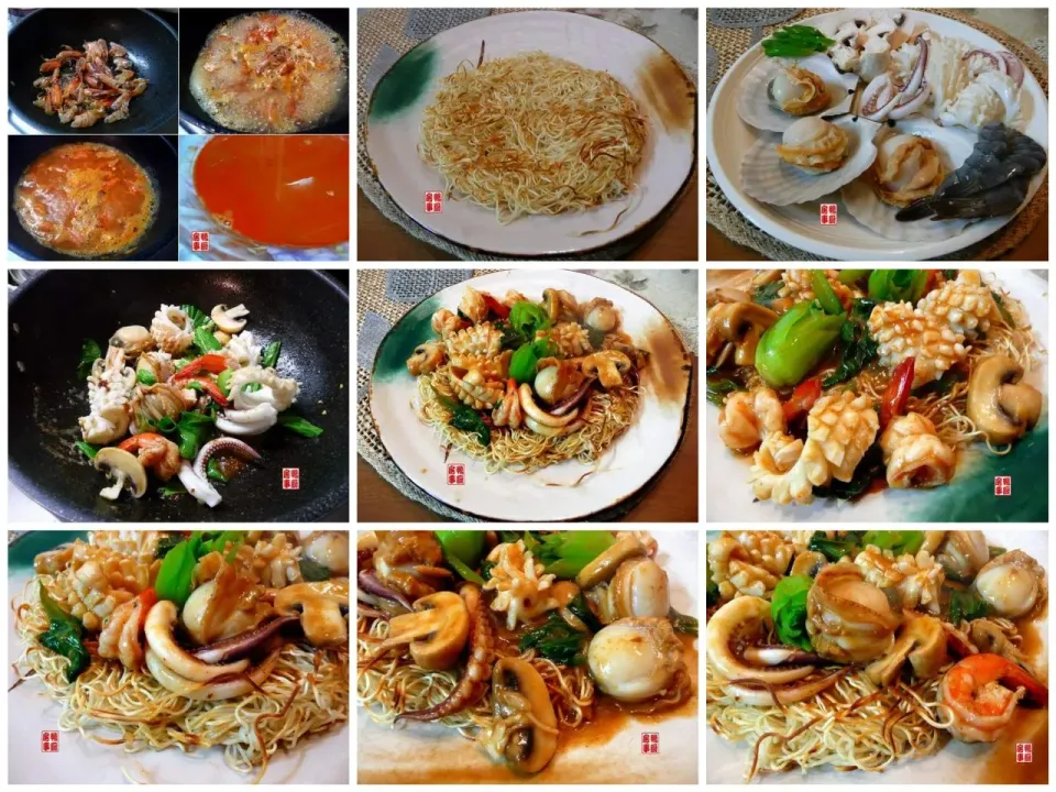 Cantonese seafood fried noodle|steven z.y.さん