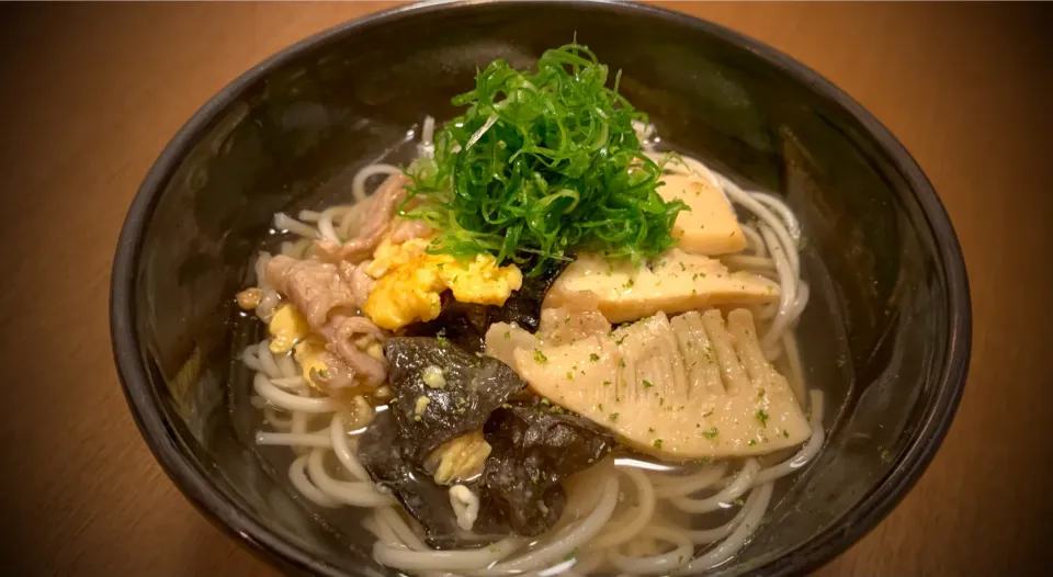 豚バラと筍の卵炒温めん|半田手延べそうめんの店 阿波や壱兆さん