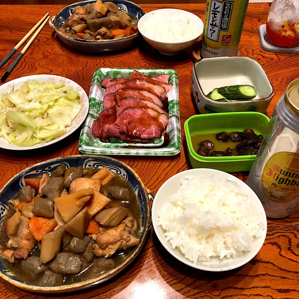 筑前煮と値下がりローストビーフ😋|すかラインさん