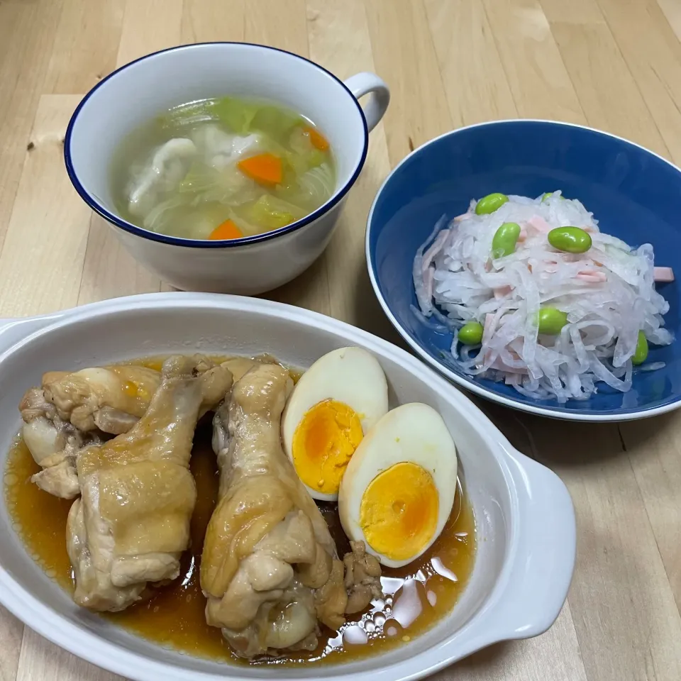 手羽元と玉子のさっぱり煮|たにもこさん