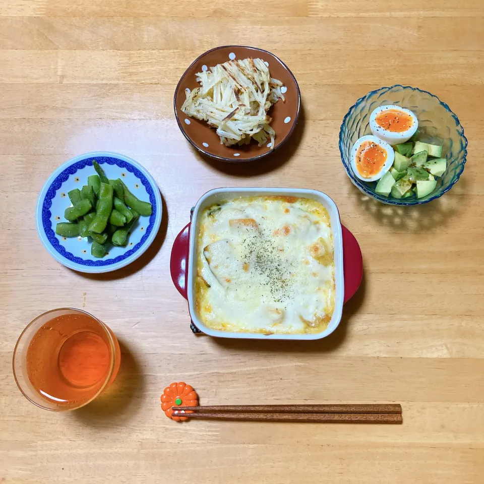 鶏肉とかぼちゃのカレーグラタン🎃|ちゃみこさん