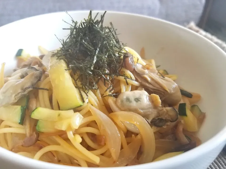 牡蠣の和風パスタ|しあるさん