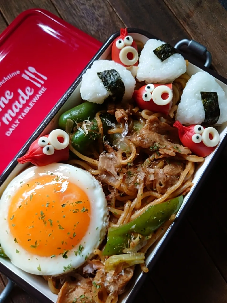 漢の…妻用🍱寝坊した日のソース焼きそば弁当|ᵏᵒᵘさん