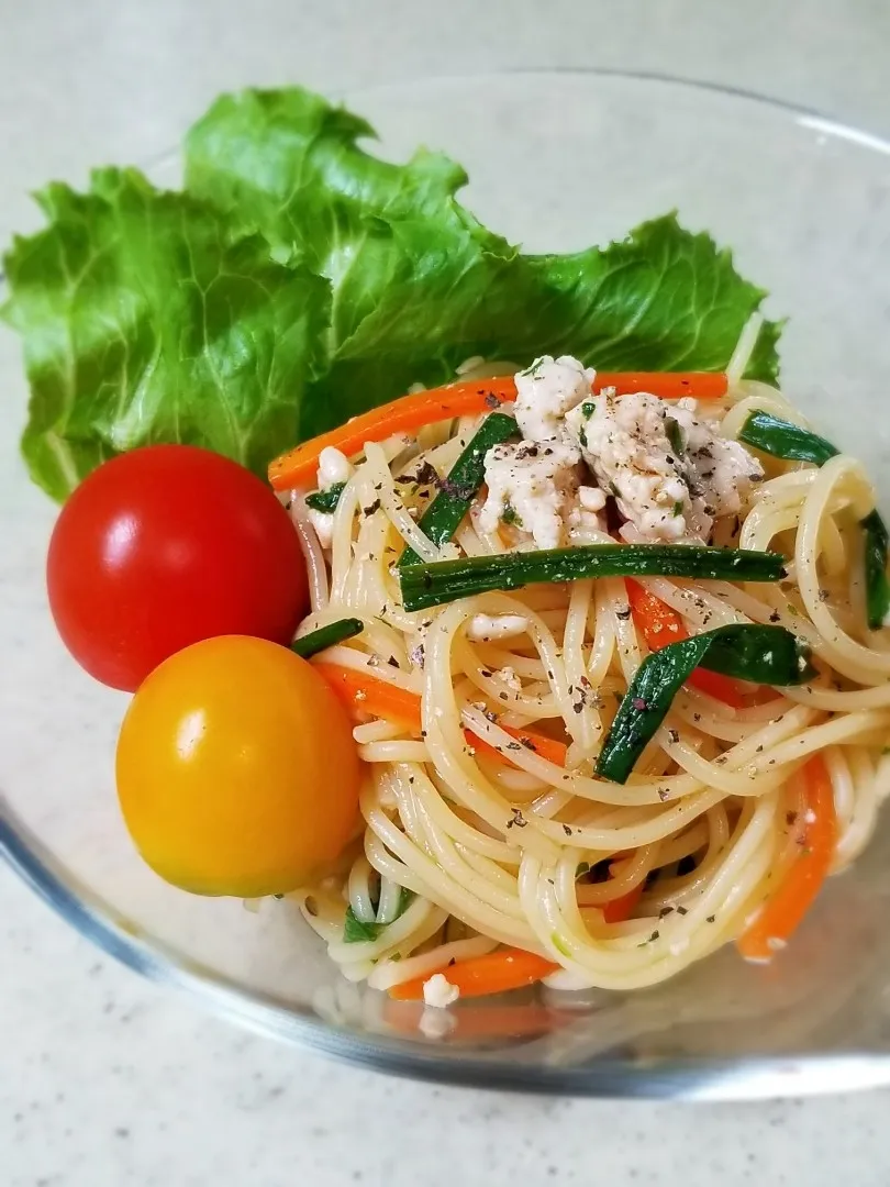 ナシゴレン風パスタサラダ|ぱんだのままんさん