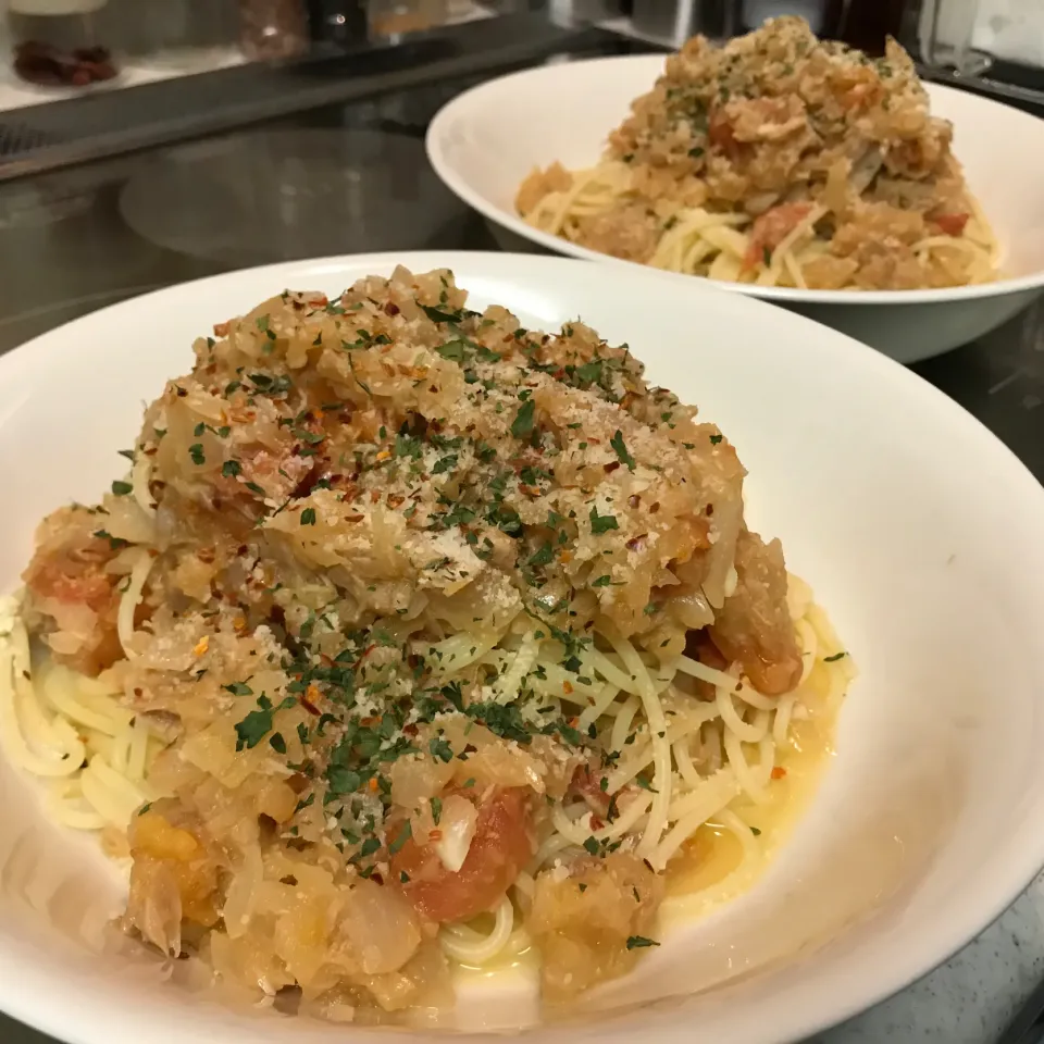 Snapdishの料理写真:フレッシュトマトとツナのパスタ|sanaeさん