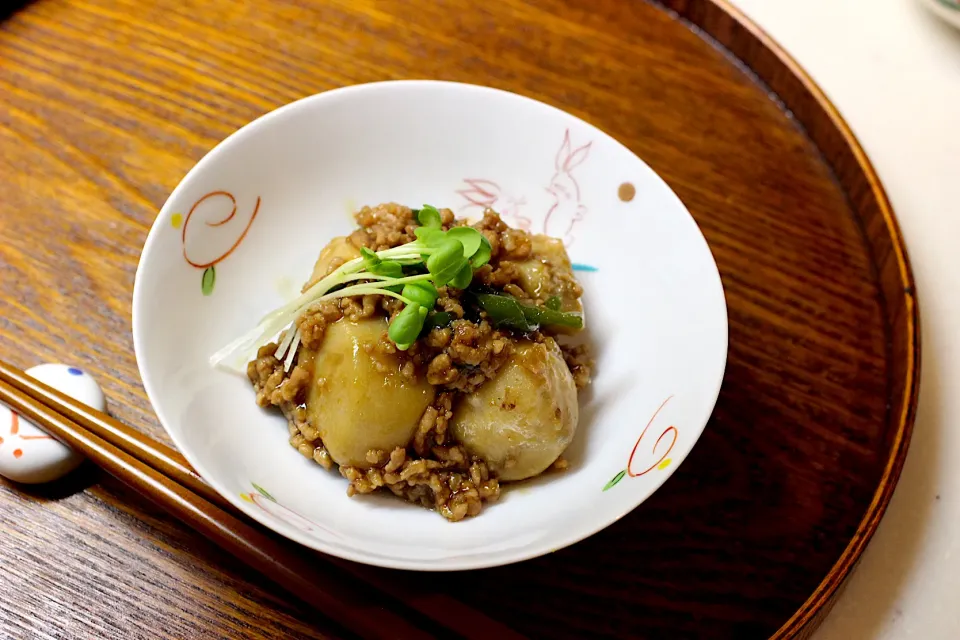 里芋とひき肉の煮物|sono.kさん