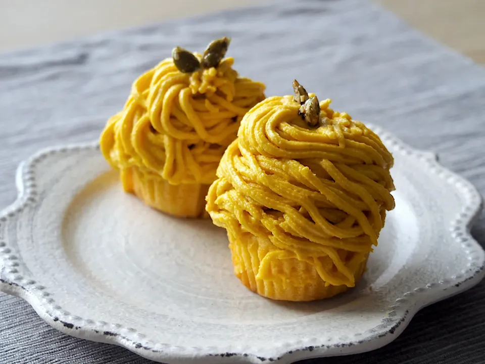 Snapdishの料理写真:Pumpkin Mont Blanc cake|Misstyさん