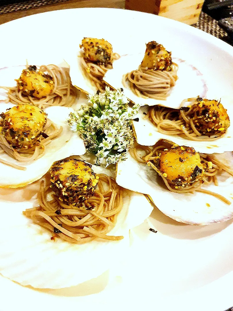 Seared Scallops with crispy nori|YCさん