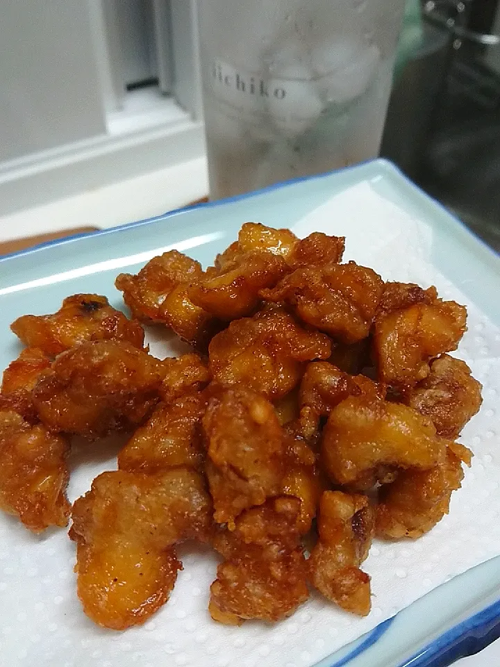 鶏軟骨唐揚げと芋焼酎|食事メモメモさん