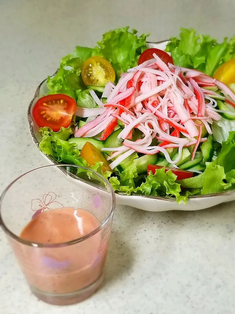 息子と作ったサラダ🥗|ぱんだのままんさん