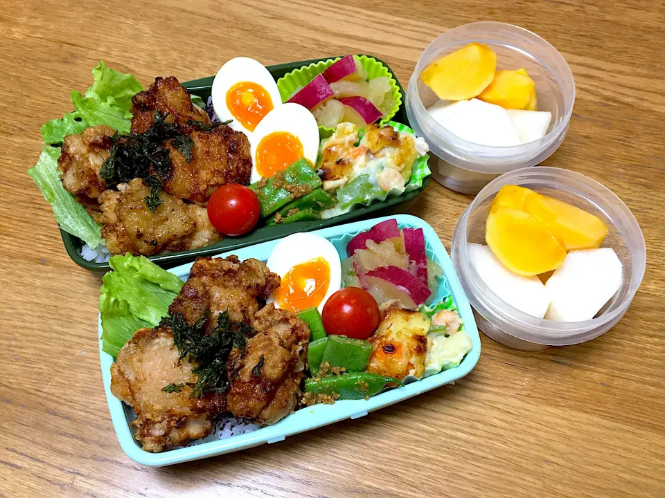 Snapdishの料理写真:鶏唐揚げ弁当|ゆさん