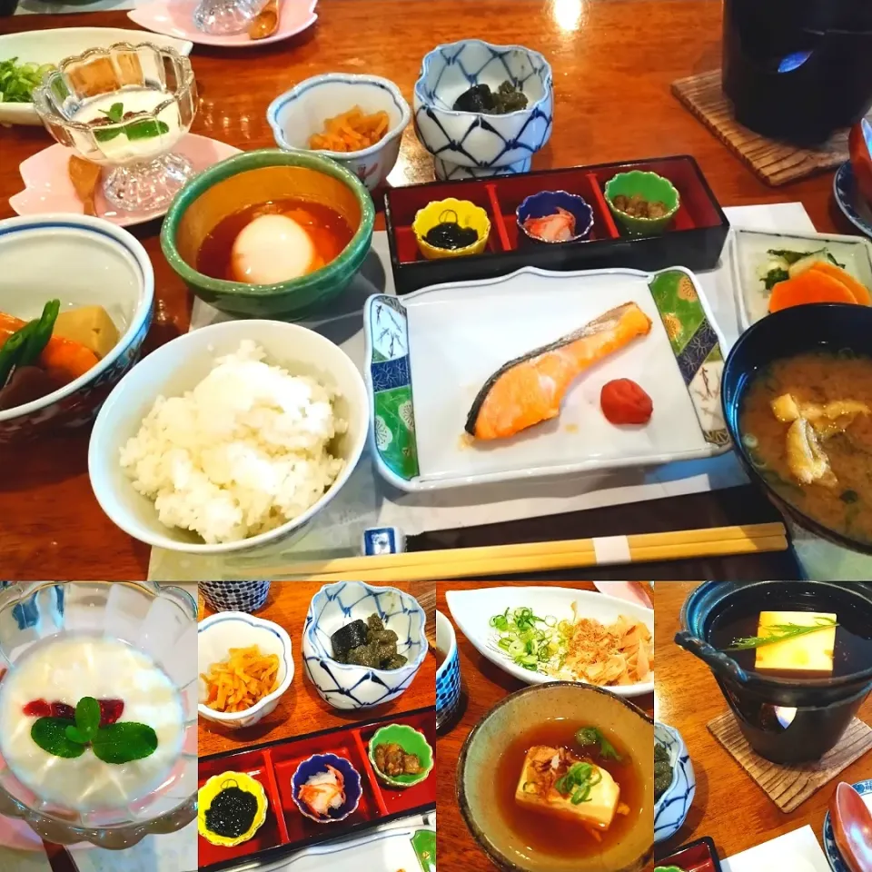 湯原温泉　ゆばらの宿　米屋の朝食　和食膳|うたかた。さん