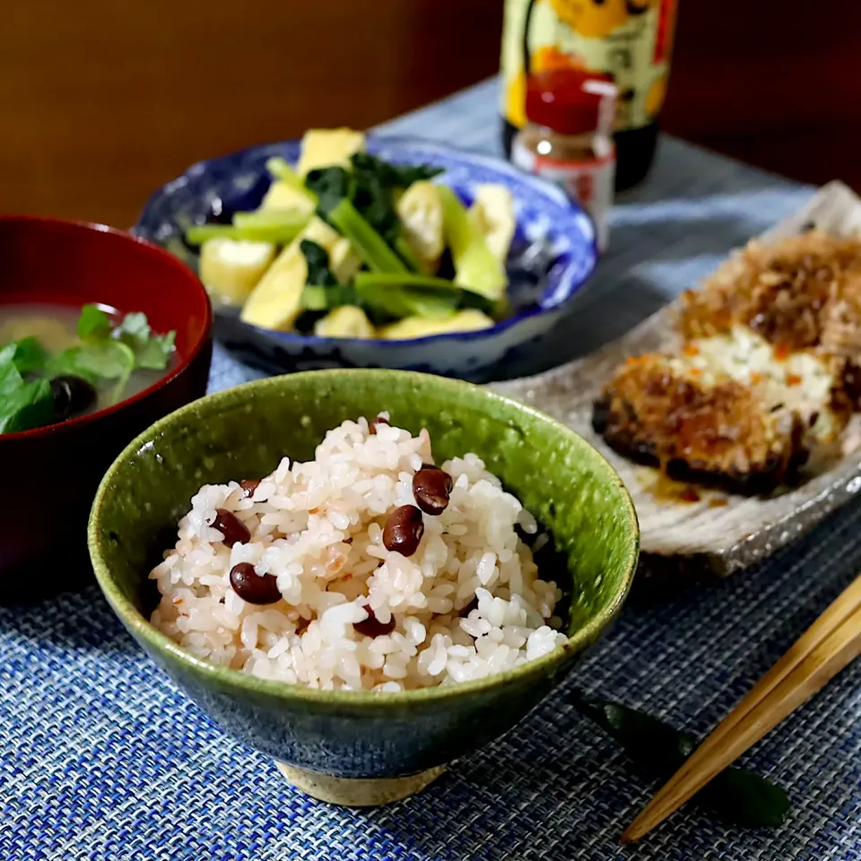 Snapdishの料理写真:ささげごはん定食|かおるさん