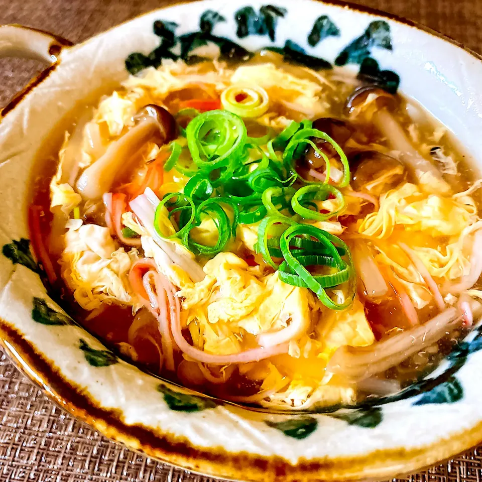 からあげビールさんの料理 ご飯にかけてもウマっ♪中華風かに玉とろみスープ|にゃんぺこさん