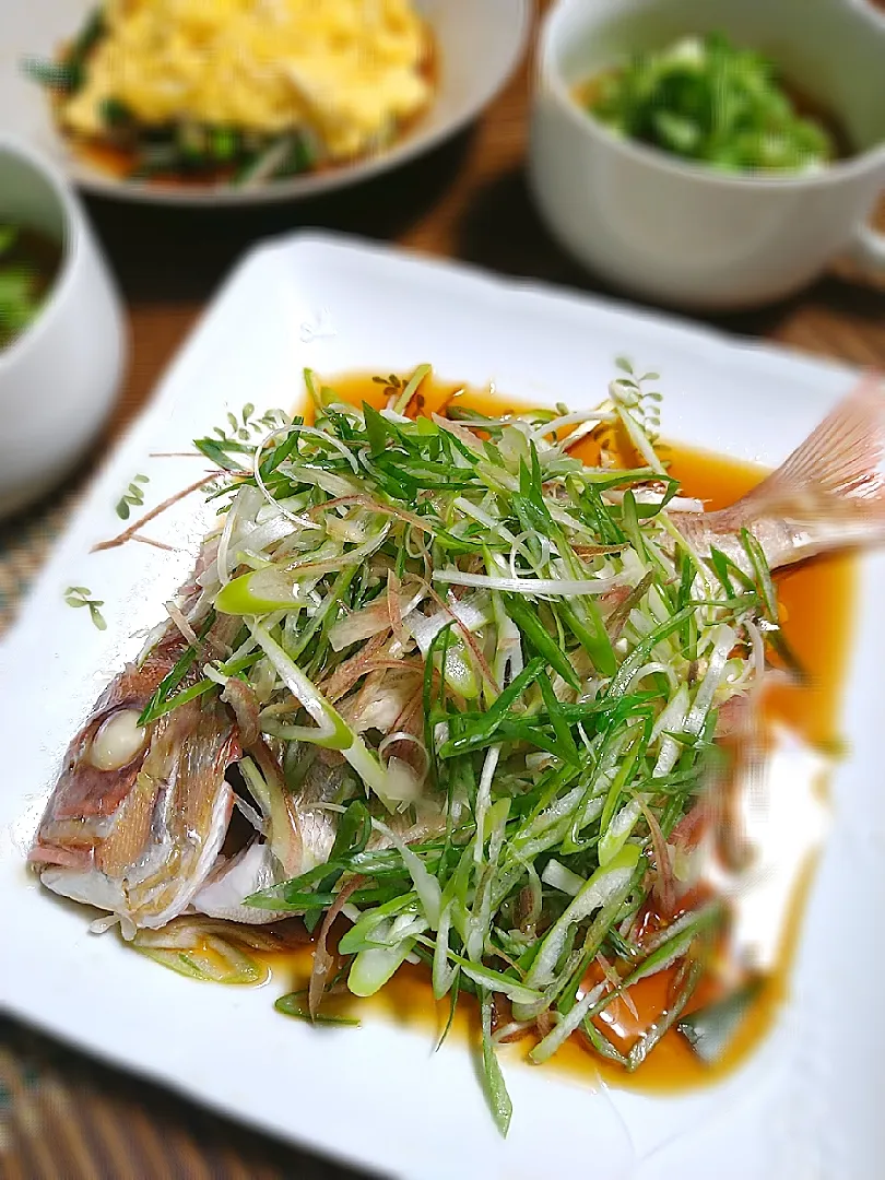 まめころさんの料理 清蒸鮮魚|まめころさん