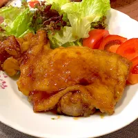 Snapdishの料理写真:鳥もも肉の照り焼き|ゆうきさん