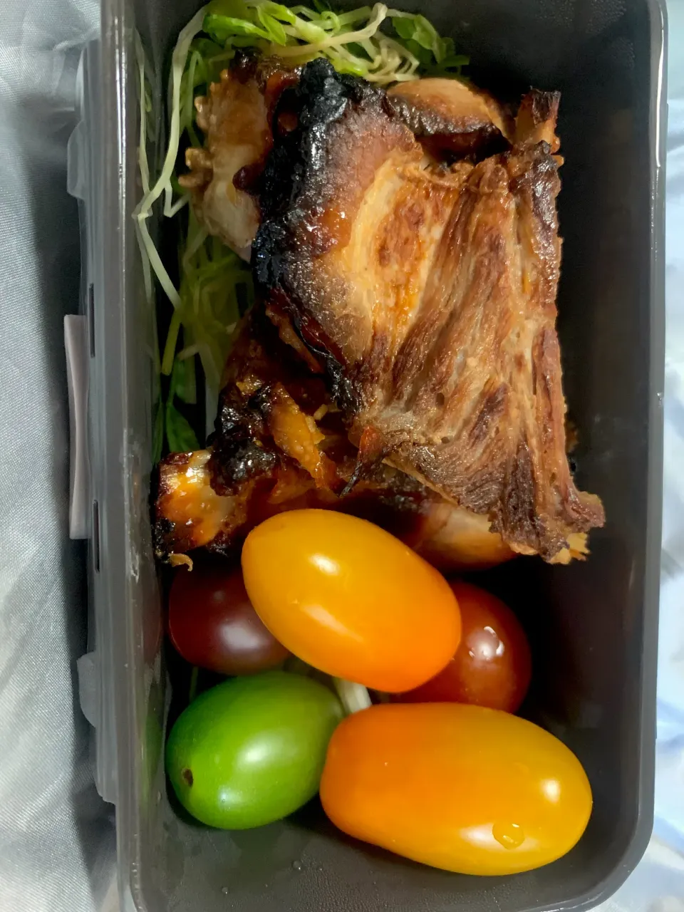 Snapdishの料理写真:marmalade spareribs lunch box|Hiroさん