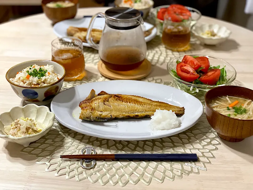 秋のホッケ和定食|ひろさんとゆりさんさん