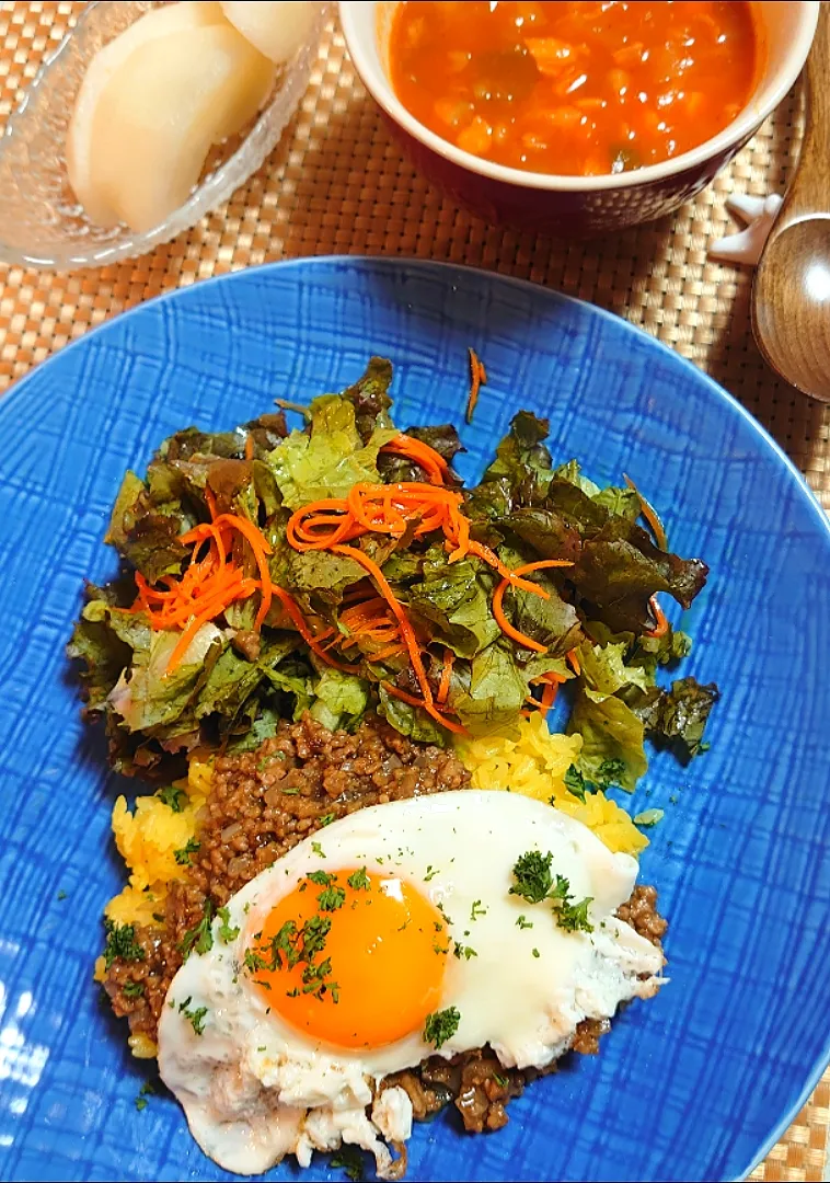 ガパオライスで夕ご飯🍴|ポチさん