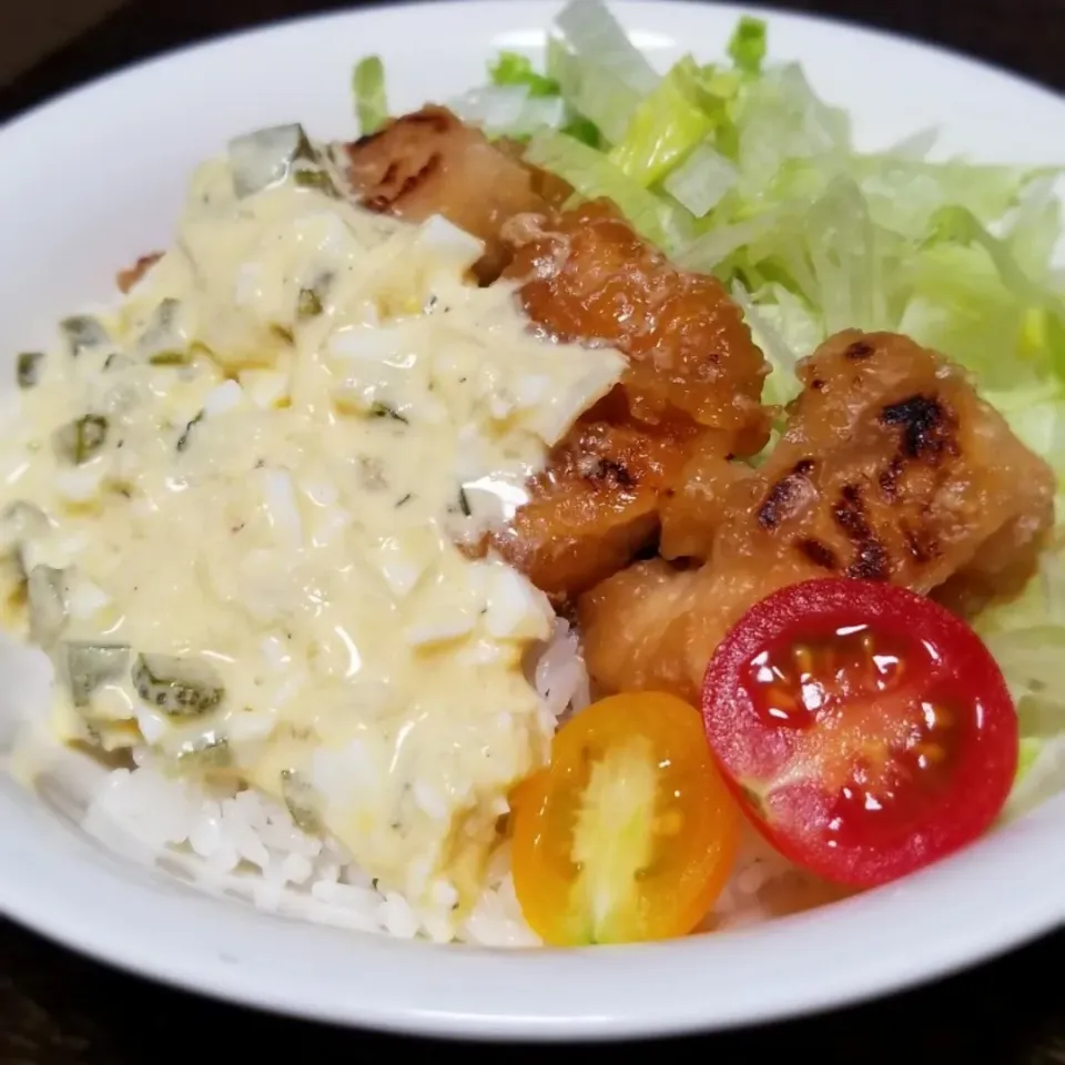 パパ焼き👨チキン南蛮丼|ぱんだのままんさん