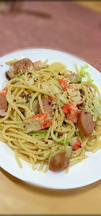 Mix Aglio Oglio..i made up this according to what i have in the fridge 😆|MeLicious Foodさん