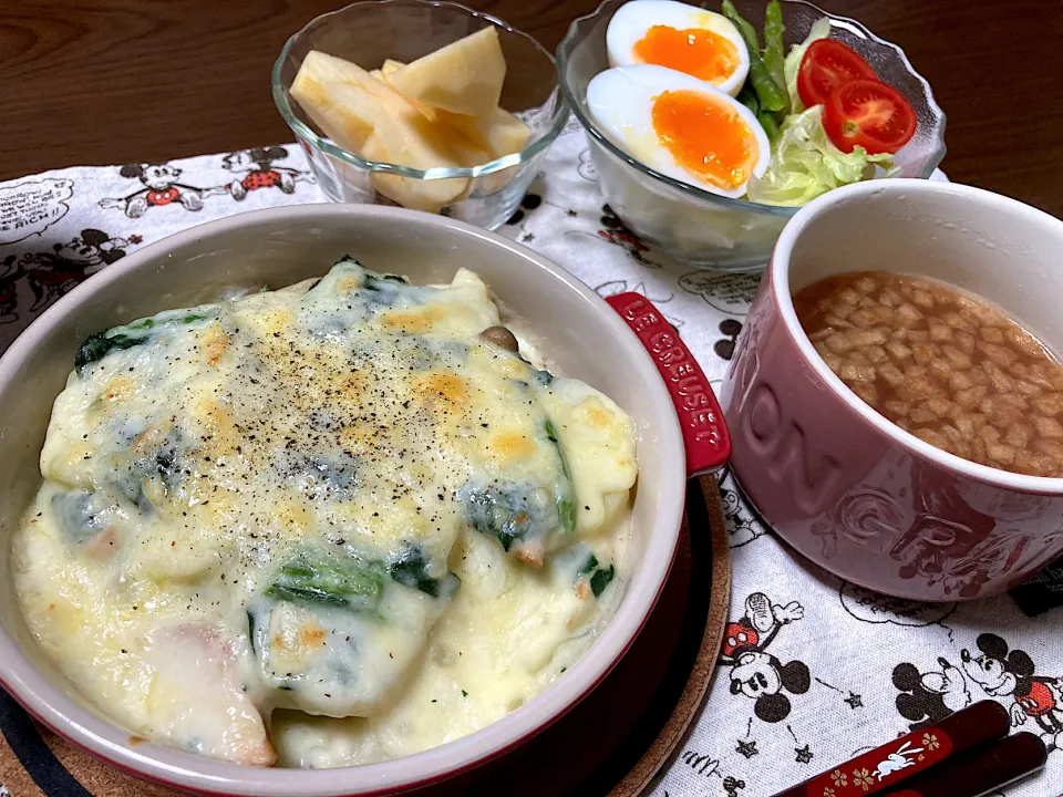 鮭とほうれん草のポテトグラタン|Emiさん