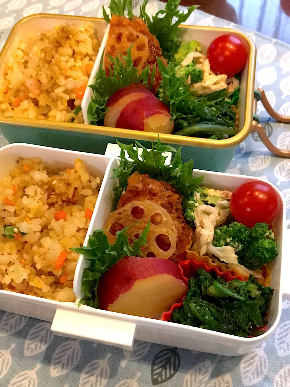 2021.10.22  ＊今日のお弁当＊切り干し大根のツナサラダ＆春菊の胡麻和え＊|rinrin*mama*さん