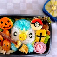 Snapdishの料理写真:ポケモン(ポッチャマ)弁当〜ハロウィンver.〜|ゆりかさん