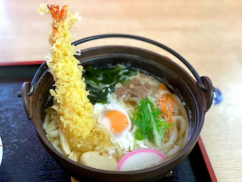 寒いので鍋焼きうどんの上(えび天入り)|yokoさん