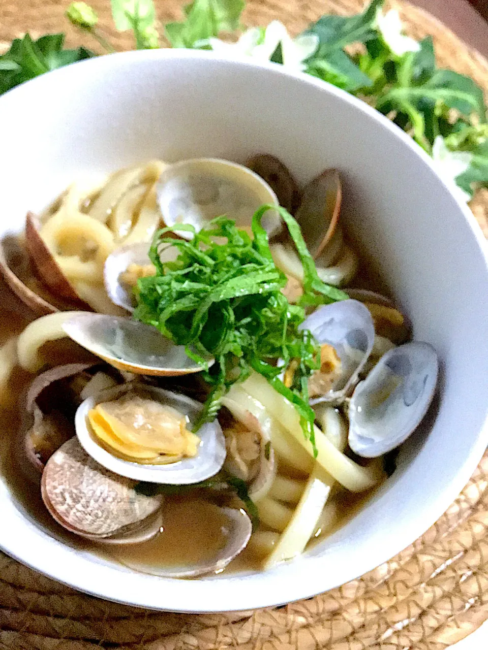 温まる、あさりと大葉のうどん💕|🌺🌺Foodie🌺🌺さん