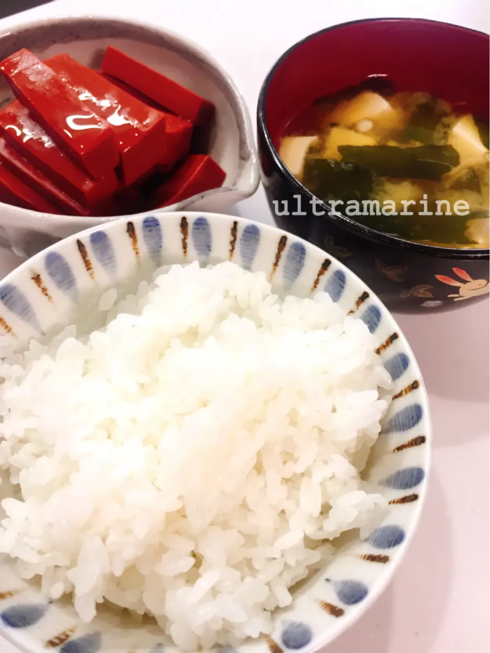 Snapdishの料理写真:＊子どもの課題♪ 炊飯とお味噌汁、簡単副菜＊|ultramarineさん