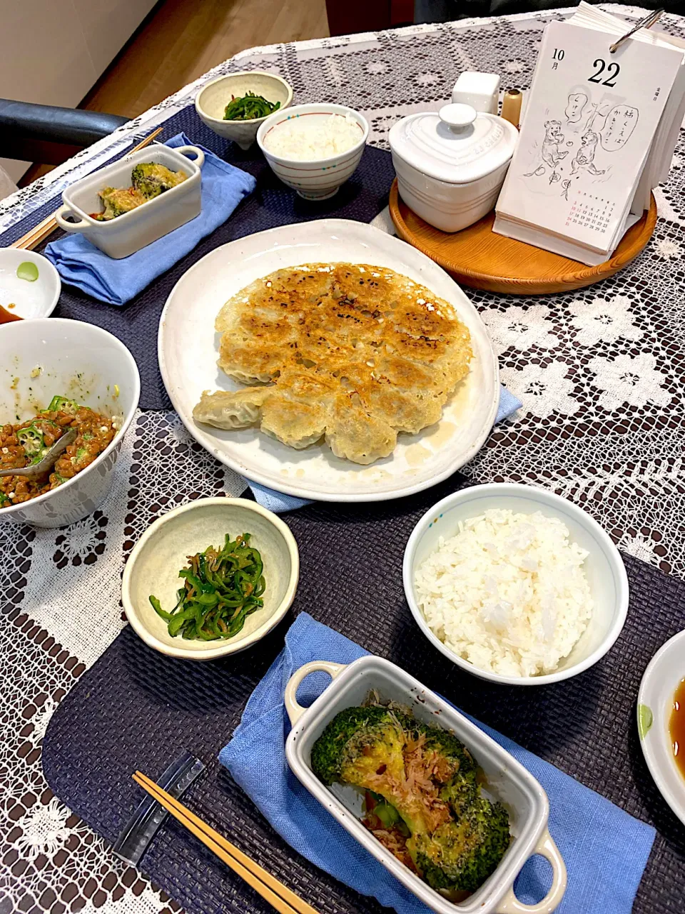 焼き餃子、ブロッコリーチーズ焼き|papinさん