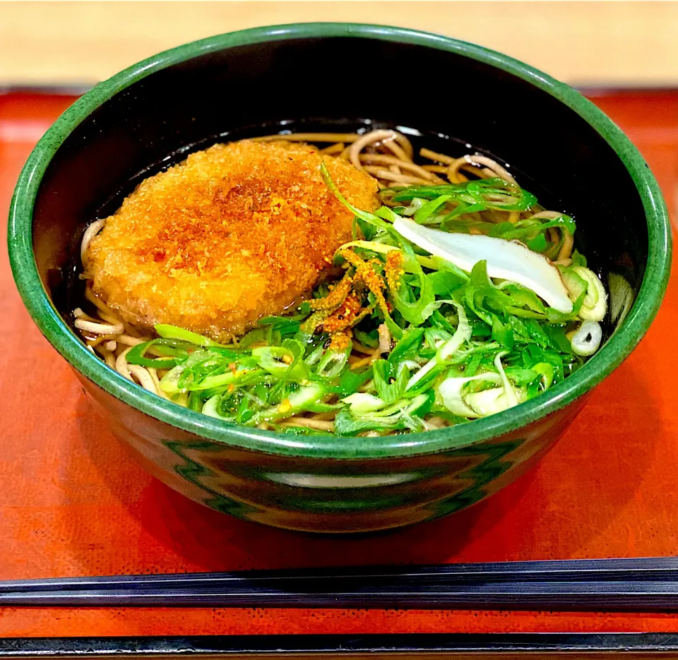 大阪にもコロッケ蕎麦は有った👀|にゃあ（芸名）さん