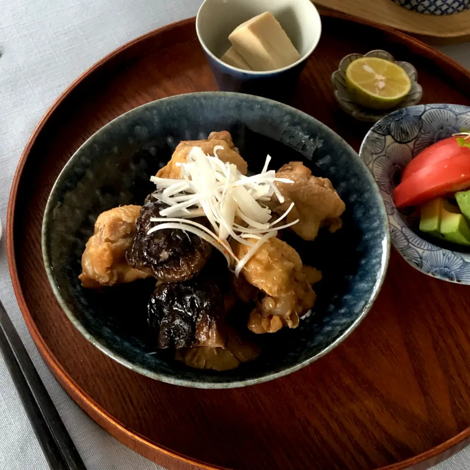 鶏手羽と椎茸の煮物|あやさん