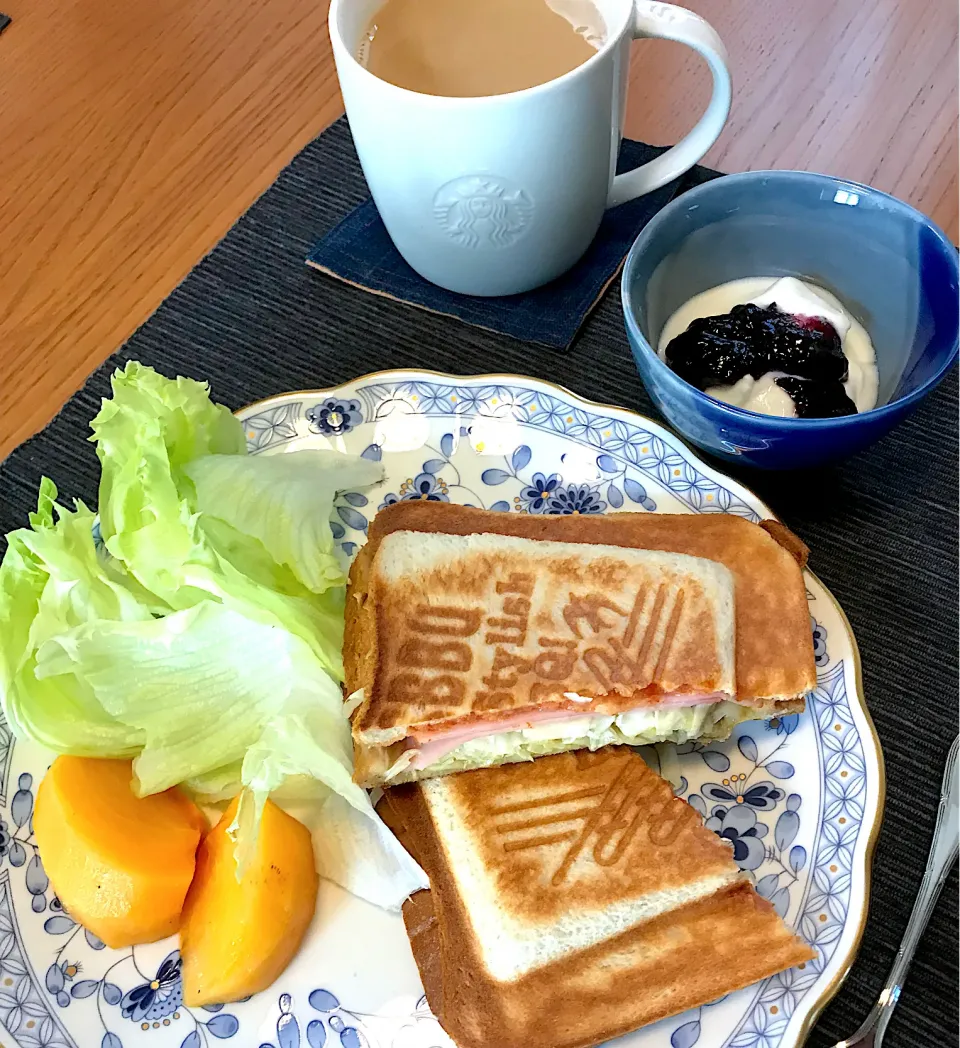 ホットサンド、ハムキャベツチーズ|sobacoさん