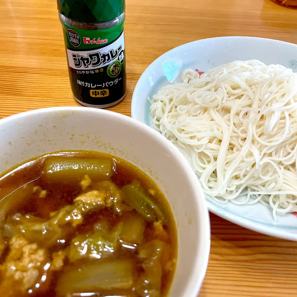 鍋のシメ⭐︎カレー味変⭐︎つけそうめん|SHIQさん