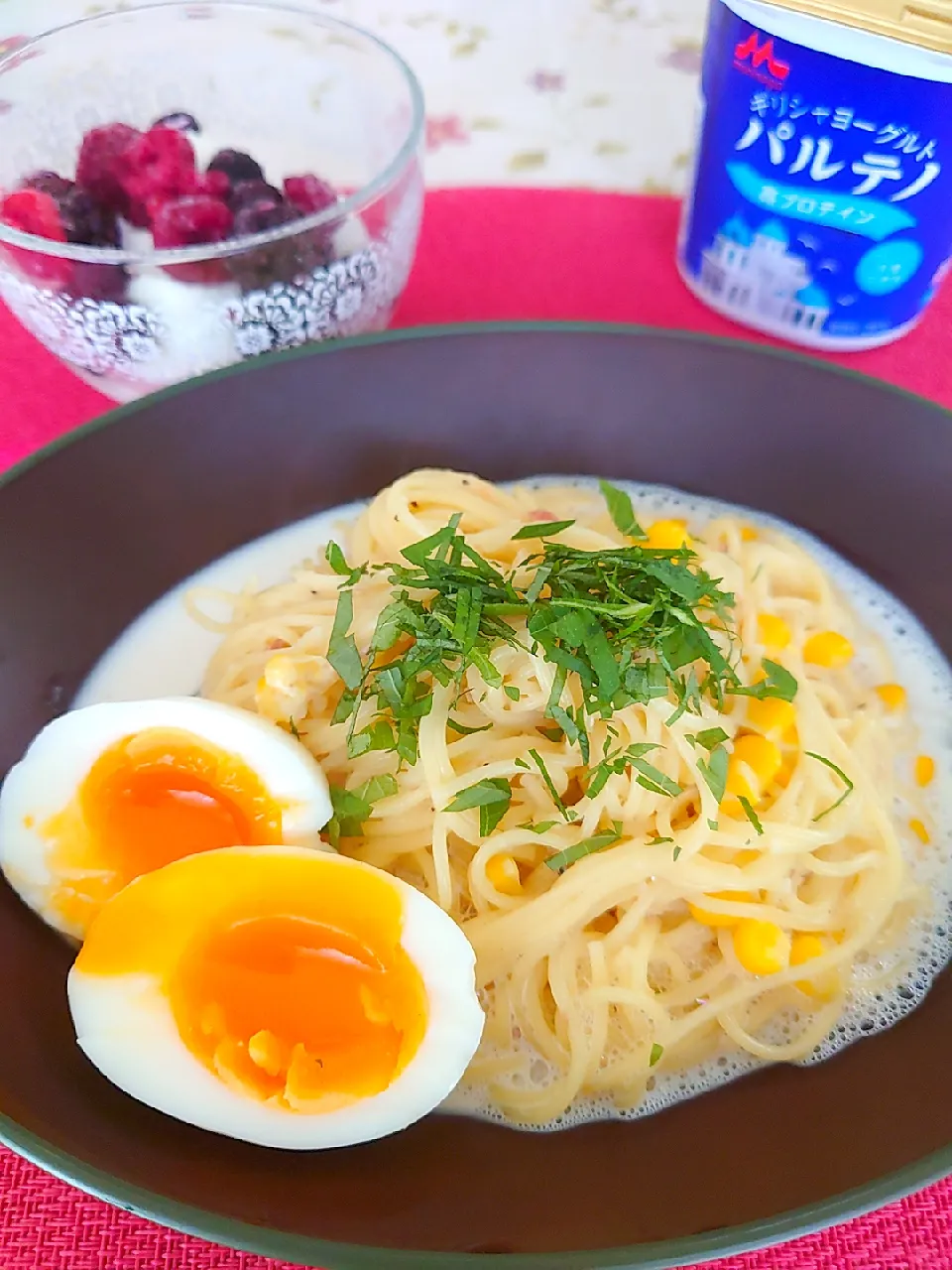 Snapdishの料理写真:コーンとツナのクリームパスタ|🍒ふみりん🍒さん