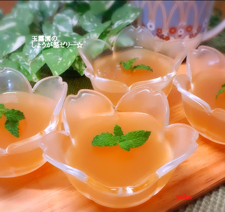 玉露園のしょうが湯ゼリーです。