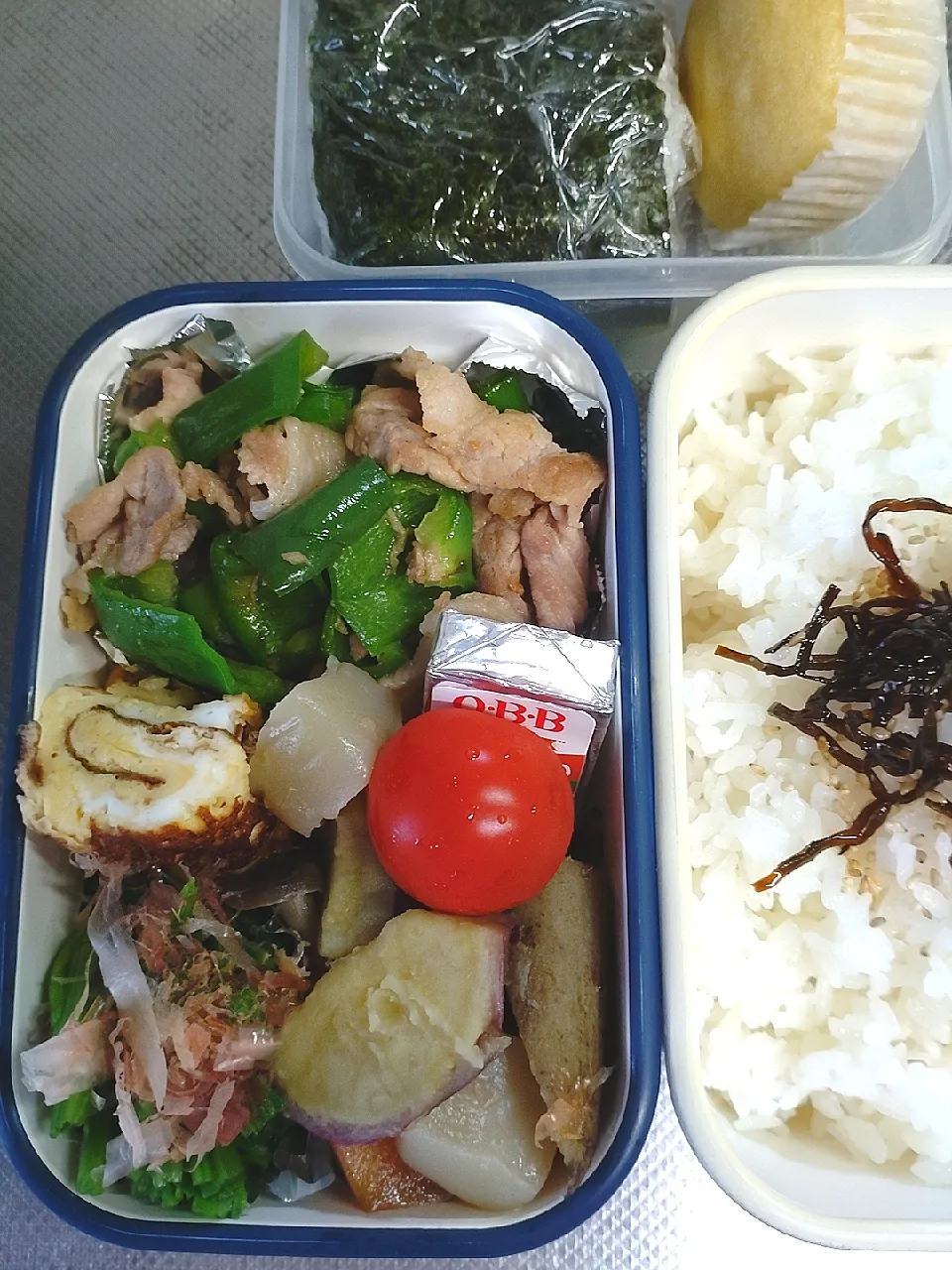 Snapdishの料理写真:ピーマン炒め弁当|ぱんださん