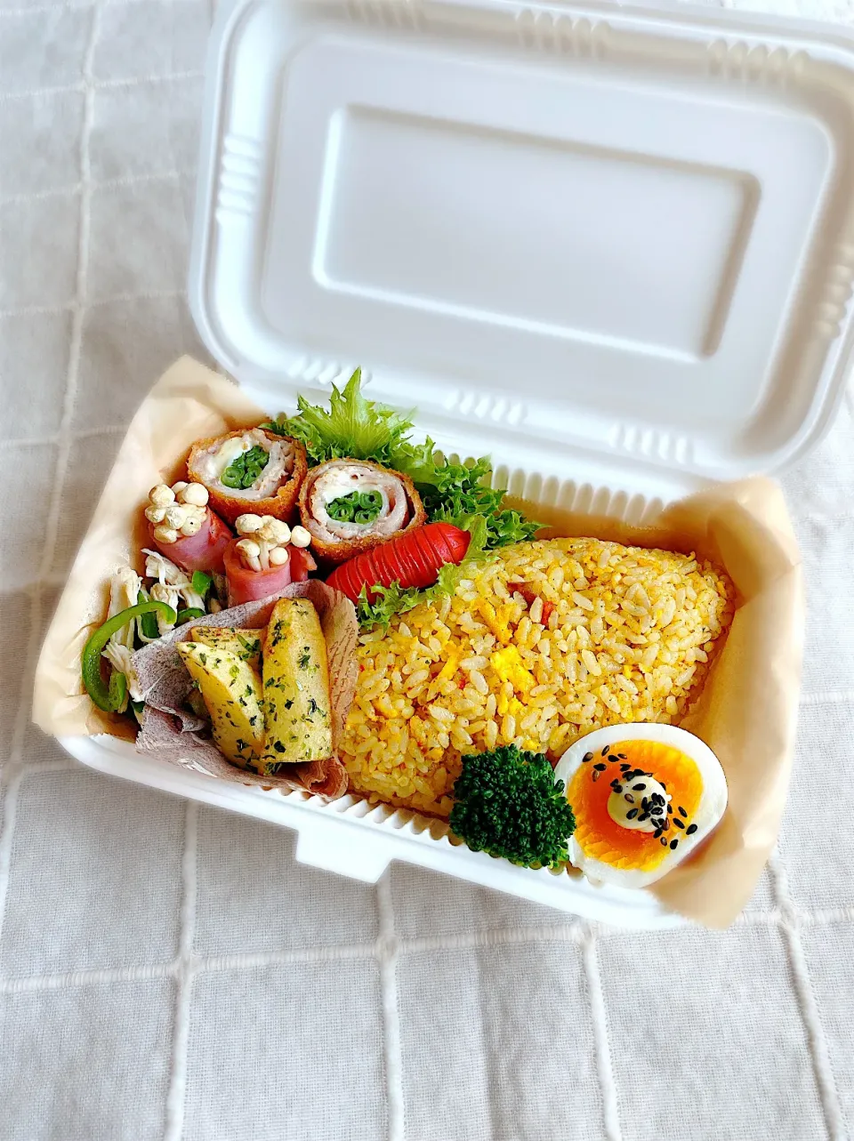 カレー炒飯弁当🍱|いぶさん