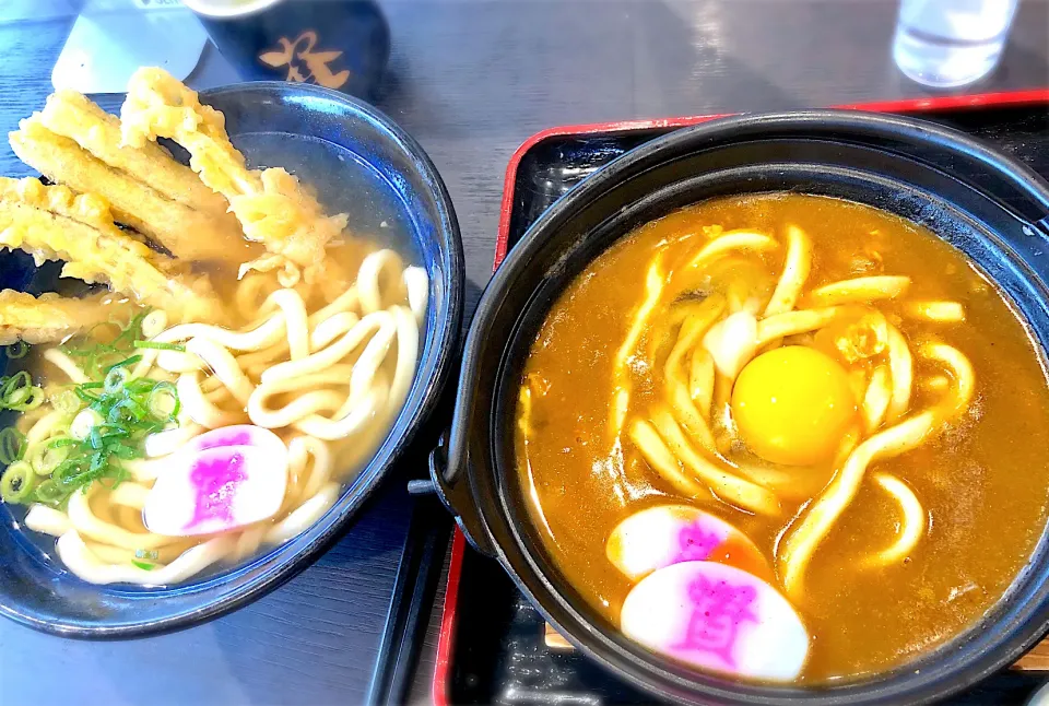 ごぼう天うどん　鍋カレーうどん|じゅんさんさん