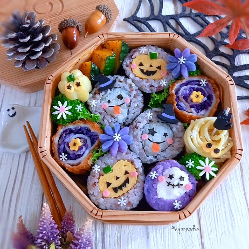 ハロウィン おばけ海苔巻き弁当 Ayano Adsh Snapdish スナップディッシュ Id Xf84pa