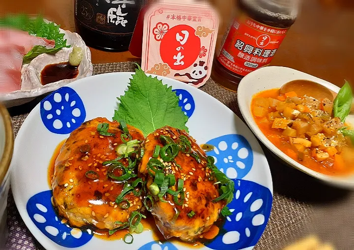 Snapdishの料理写真:からビールさんの料理 
　お豆腐高菜つくね

大根のラタトゥイユ|びせんさん