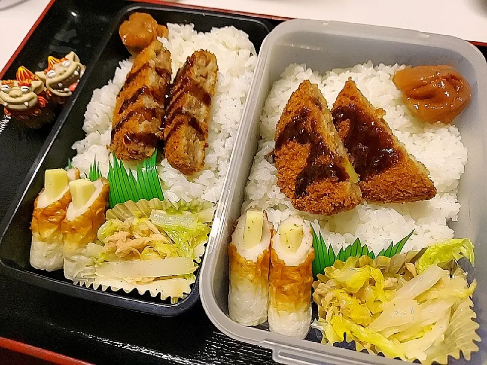 夫弁当、息子弁当|みどりさん