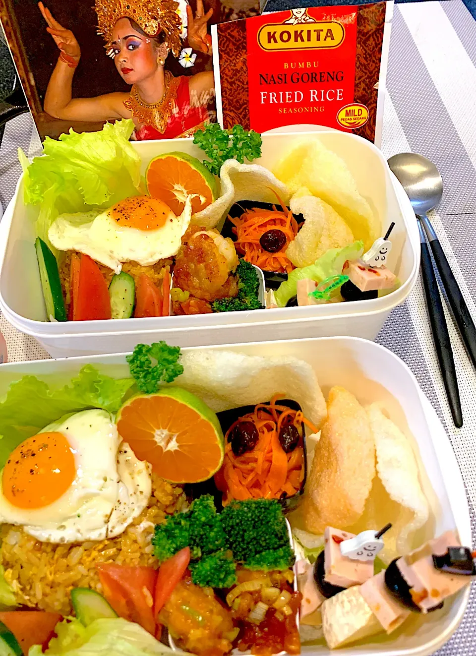 Naoさんの料理 ミーゴレン🇮🇩に対抗　ナシゴレン　インドネシア🇮🇩ジャランジャンBENTO|シュトママさん