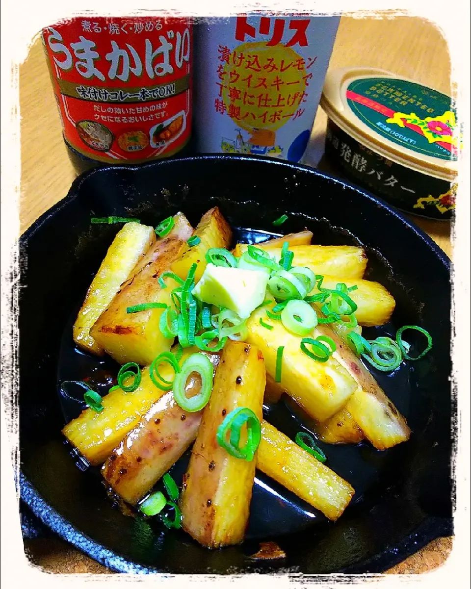 長芋のうまかバター焼き🍻|ひとみんΨ(*´∀｀)Ψさん