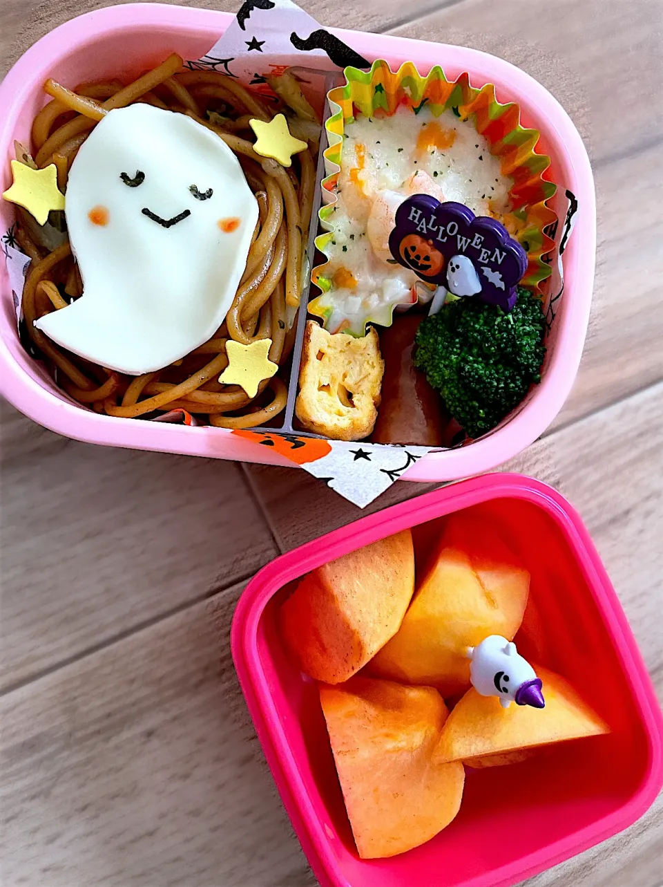 年少弁当🍱焼きそば🎃|mari＊yuakitoさん