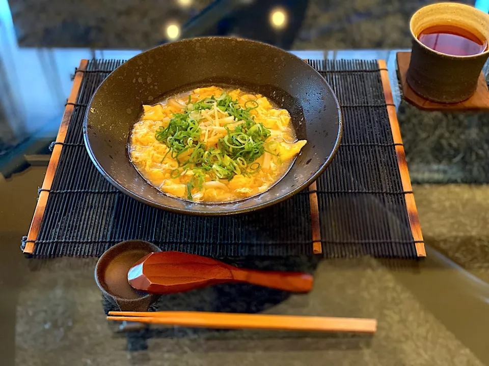 休日の朝ご飯✨ 生姜たっぷり卵あんかけうどん🍜で温まる♪|yokoさん